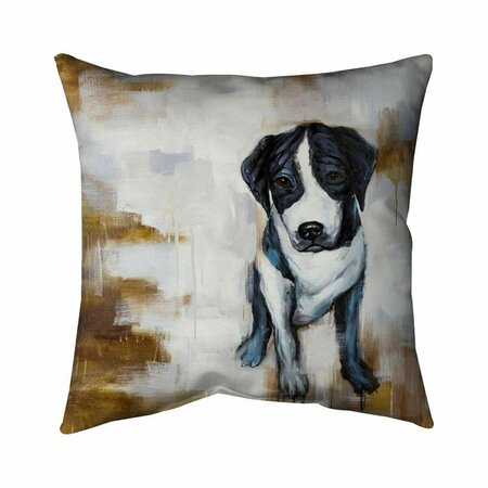 BEGIN HOME DECOR 20 x 20 in. Sitting Dog-Double Sided Print Indoor Pillow 5541-2020-AN125